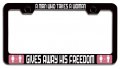 A Man Is As Young The Woman He Feels Feminism Girl Power Black Metal License Plate Frame Tag Holder N7