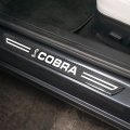 Ipick Image For Ford Mustang Cobra Real Carbon Fiber 4 Pcs Universal Door Sill Step Protector Guard Decal Plates Plate