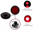 Ricoy 4inch 12-led Rear Truck Trailer Brake Stop Turn Marker Tail Light Flush Mount Led Waterproof Tight Sealed Grommet
