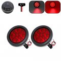 Ricoy 4inch 12-led Rear Truck Trailer Brake Stop Turn Marker Tail Light Flush Mount Led Waterproof Tight Sealed Grommet