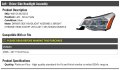 Left Driver Side Headlight Assembly With Bright Chrome Trim Compatible 2008-2011 Ford Focus Excludes 2010-2011 Ses Sedan