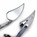 Httmt Mt400-003- Chromed Bar End Mirror Fit Suzuk Kawasak Yamah H-d Compatible With Any 7 8 Or 1 Diameter Handlebar