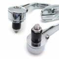 Httmt Mt400-003- Chromed Bar End Mirror Fit Suzuk Kawasak Yamah H-d Compatible With Any 7 8 Or 1 Diameter Handlebar