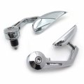 Chromed Bar End Mirrors For 7 8 In Or 1 Handlebars Universal Fit Suzuki Kawasaki Yamaha Honda Harley Davidson Motorcycles Pair