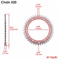Caltric Green O-ring Drive Chain Sprockets Kit Compatible With Yamaha Banshee 350 Yfz350 Yfz-350 1989-2006