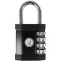 Padlock 4 Digit Combination Lock For Gym Sports School Employee Locker Outdoor Fence Hasp And Storage All Weather Metal Steel 