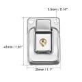 Uxcell 41mm X 28mm Metal Small Size Suitcase Hasp Catch Latch With Keys And Screws 5 Pcs