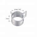Uxcell Spring Band Type Clamp 16mm Inner Dia Fit 16 5-17 2mm Od Hose Fuel Line Silicone Tube Clips Silver Manganese Steel 10pcs