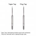 Uxcell 5 Pairs Metric Hand Threading Tap Set M1 Thread 0 25mm Pitch Taper Plug Milling Taps Straight Flutes High Speed Steel