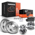 A-premium Rear Disc Brake Rotors And Ceramic Pads Kit Wheel Bearing Hub Assembly Compatible With Scion Fr-s 2013-2016 Subaru