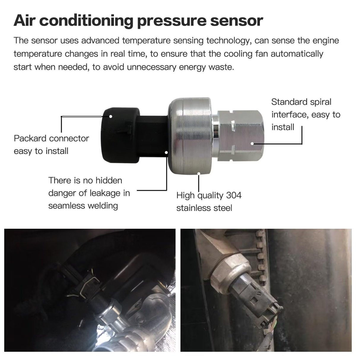 1551343 Ac High Pressure Sensor Switch Replacement For Chevy 2002-202 Ac High Pressure Sensor Switch Replacement For Chevy