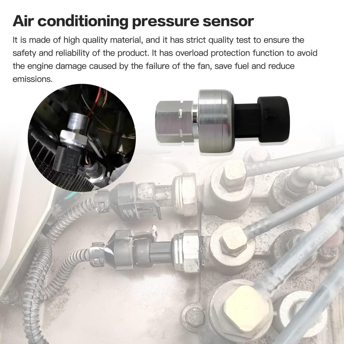 1551343 Ac High Pressure Sensor Switch Replacement For Chevy 2002-202 Ac High Pressure Sensor Switch Replacement For Chevy