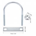 Uxcell Round U-bolts 2 Sets 3 15 80mm Inner Width 130mm Length Steel M8 With Nut Plate