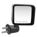 Side Door Power Mirror With Heated Glass Chrome Cover For Jeep Wrangler 2014 Passenger Right Smooth Black Part Number
