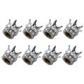 8 Pack Universal Chrome Crown Tire Valve Stem Caps Bling Handmade Crystal Rhinestone Car Wheel Tires Rim Covers Aluminum Valves