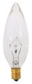 Satco S3230 Ba9 1 2 Decorative Incandescent Lamp 15 Watt E12 Candelabra Base 105 Lumens Clear 