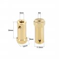 Uxcell Hex Coupler 5mm Bore Motor Brass Shaft Coupling Flexible Connector For Car Wheels Tires 4pcs