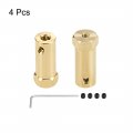 Uxcell Hex Coupler 5mm Bore Motor Brass Shaft Coupling Flexible Connector For Car Wheels Tires 4pcs
