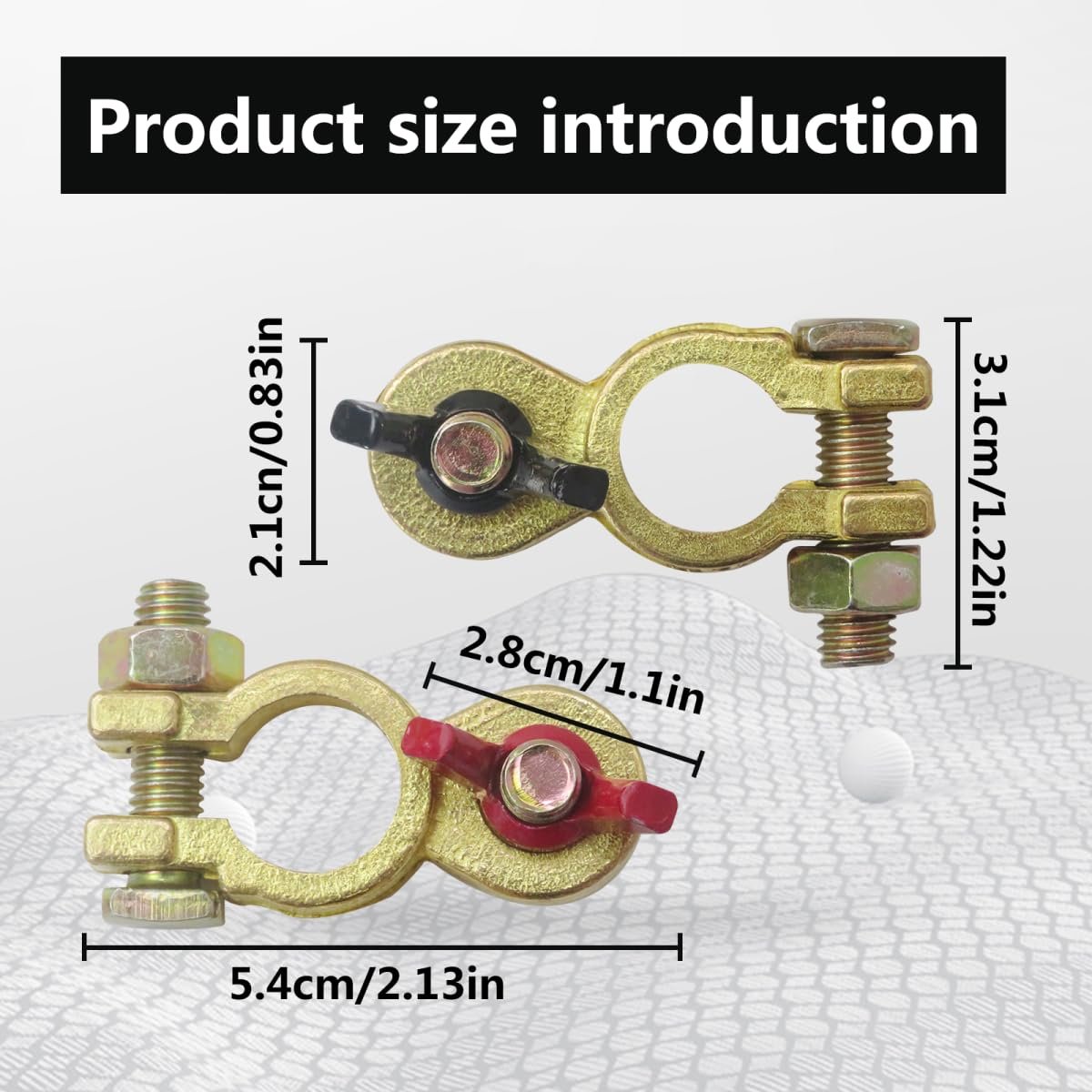 Solid Brass Marine Battery Terminal Connectors Top Post For 12v 24v Automotive Boat Car Rv Accessories Wire Cable Ends Pure