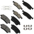 Brake Pad Sets 8pcs For Mercedes-benz Gl350 For Gl450 Gle300d Gle350 Gle400 Gls350d Gls450 Ml250 Ml350 Ml400 D1629 D1630 