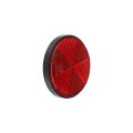 4pcs M6x1 0 Red Plastic Universal Screw Mount Reflective Warning Reflector For Motorcycle Bike