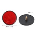 4pcs M6x1 0 Red Plastic Universal Screw Mount Reflective Warning Reflector For Motorcycle Bike