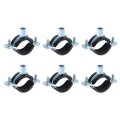 6 Pcs Split Ring Pipe Hanger 32mm 1 3inch Adjustable Bracket Clamp Wall Ceiling Mount Strap Support For Plumbing Drainage Tube 