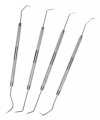 Performance Tool W80749 4-piece Precision Pick Hook Set With Stainless Steel Tips Ideal For Jewelers Mechanics Fishermen Gun 