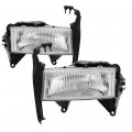 Xtune Chrome Headlights For Dodge Dakota 1997 2004 And Durango 1998 Waterproof Hd-jh-ddak97-c 