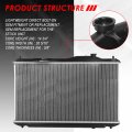 Auto Dynasty Dpi 13257 Factory Style 1-row Cooling Radiator Compatible With Honda Civic Acura Ilx 12-15 Aluminum Core