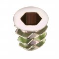 Uxcell Furniture Threaded Insert Nuts Zinc Alloy M5 Internal Threads 10mm Length 20pcs