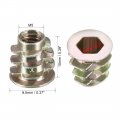 Uxcell Furniture Threaded Insert Nuts Zinc Alloy M5 Internal Threads 10mm Length 20pcs