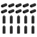 40pcs Set Screws M4x12mm Carbon Steel Cone Point Hex Socket Grub For Machinery Home Repairs And Fixtures Black 
