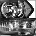 Auto Dynasty Black Housing Clear Corner Headlight Lamps Tool Kit Compatible With Dodge Durango 11-13