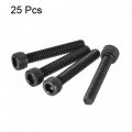 Uxcell 8-32x1 Hex Socket Head Cap Screw Bolts 12 9 Grade Alloy Steel 25pcs
