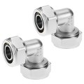 3 4a A Elbow Air Piping Fittings 2 Pcs Nickel Plated Brass 200 Psi Compression 
