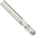 Drill America Mmo5 16-4fse-bn Solid Carbide End Mill Polished Finish 4 Flute Ball 2 Cutting Length Diameter-1 5 16 Shank Pack 