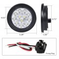 4 Inch Round 12 Led Reverse Backup Tail Lights 2pcs Clear Lens Truck Trailer Lamp Universal Fors Trailers Tractors Semi-trailer