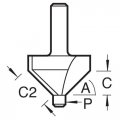 Trend Professional Pin Guided Chamfer Bevel Cutter 3 8 Diameter 9 16 Cut Length 1 4 Inch Shank 7 32 Guide 10h 1x1 4tc