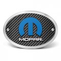 Ipick Image Made For Mopar 3d Logo On Carbon Fiber Look Oval Billet Aluminum 2 Tow Hitch Cover