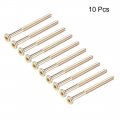 Uxcell M6x80mm Furniture Screw Hex Socket Machine Screws Zinc Plated Fasteners Bolts Half Thread Carbon Steel 10pcs