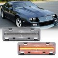 Nslumo Led Front Side Marker Lights Replacement For 82-92 Chevy Camaro Euro Clear Lens Amber Bumper Signal Parking Light 