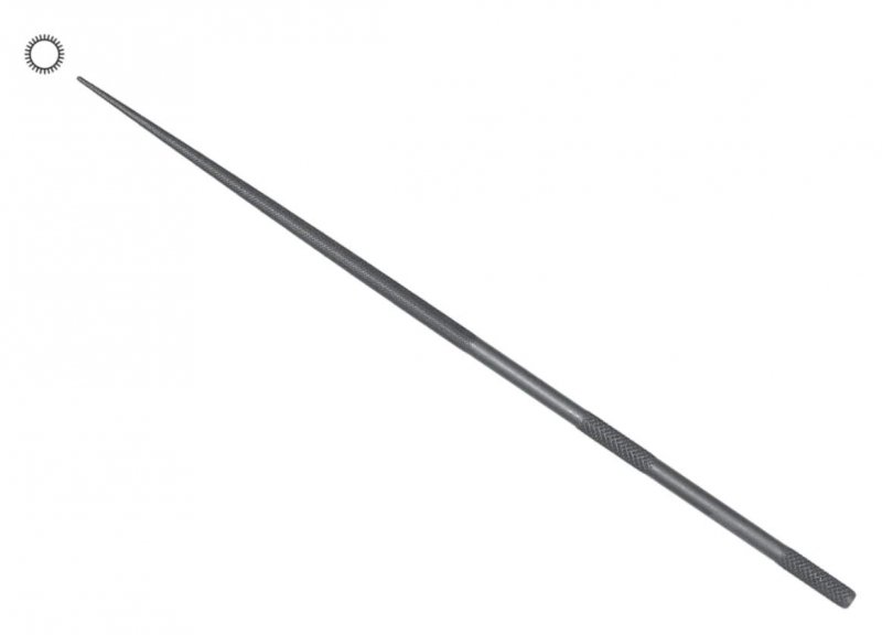 Box Of 12 Round Cut Needle Files 6 25 In Swiss Pattern Precision Steel Model A31 591