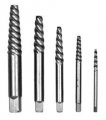 5 Piece Spiral Fluted Screw Extractor Set 35p For Removing Broken Screws And Bolts 