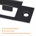 Uxcell Door Strike Plate 70mm X 40 3mm 201 Stainless Steel Latch Deadbolt With Box For Frame Jamb Black