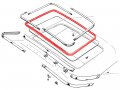 Auto Krafters Compatible Replacement For Back Glass Weatherstrip Rear Window Rubber Seal 1963-64 Galaxie 500 Fastback