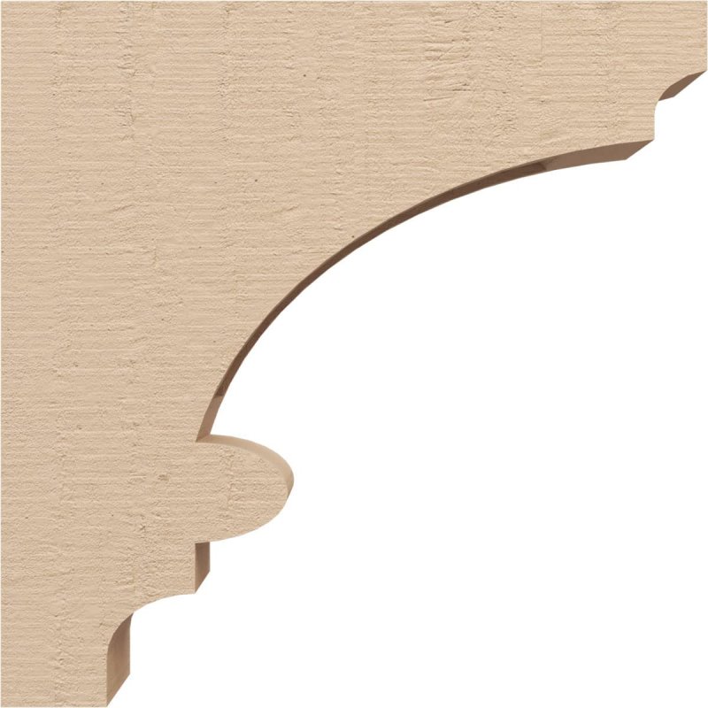 Ekena Millwork 3 W X 12 D H Series 1 Thin Diane Rough Cedar Woodgrain Timberthane Corbel Primed Tan