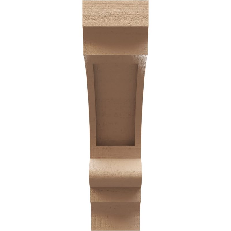 Ekena Millwork 3 W X 12 D H Series 1 Thin Diane Rough Cedar Woodgrain Timberthane Corbel Primed Tan
