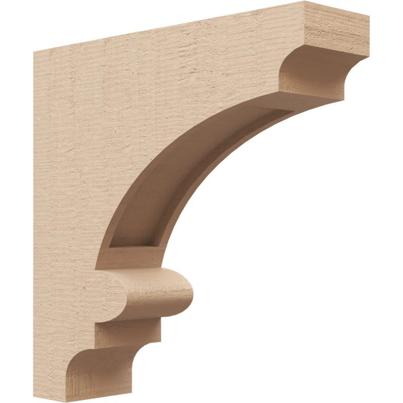 Ekena Millwork 3 W X 12 D H Series 1 Thin Diane Rough Cedar Woodgrain Timberthane Corbel Primed Tan