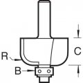 Craftpro Cavetto Router Cutter Bit C062x1 4tc 1 4 In Shank 9 5mm Radius And 28 Cut Diameter Tungsten Carbide Tipped With Ptfe